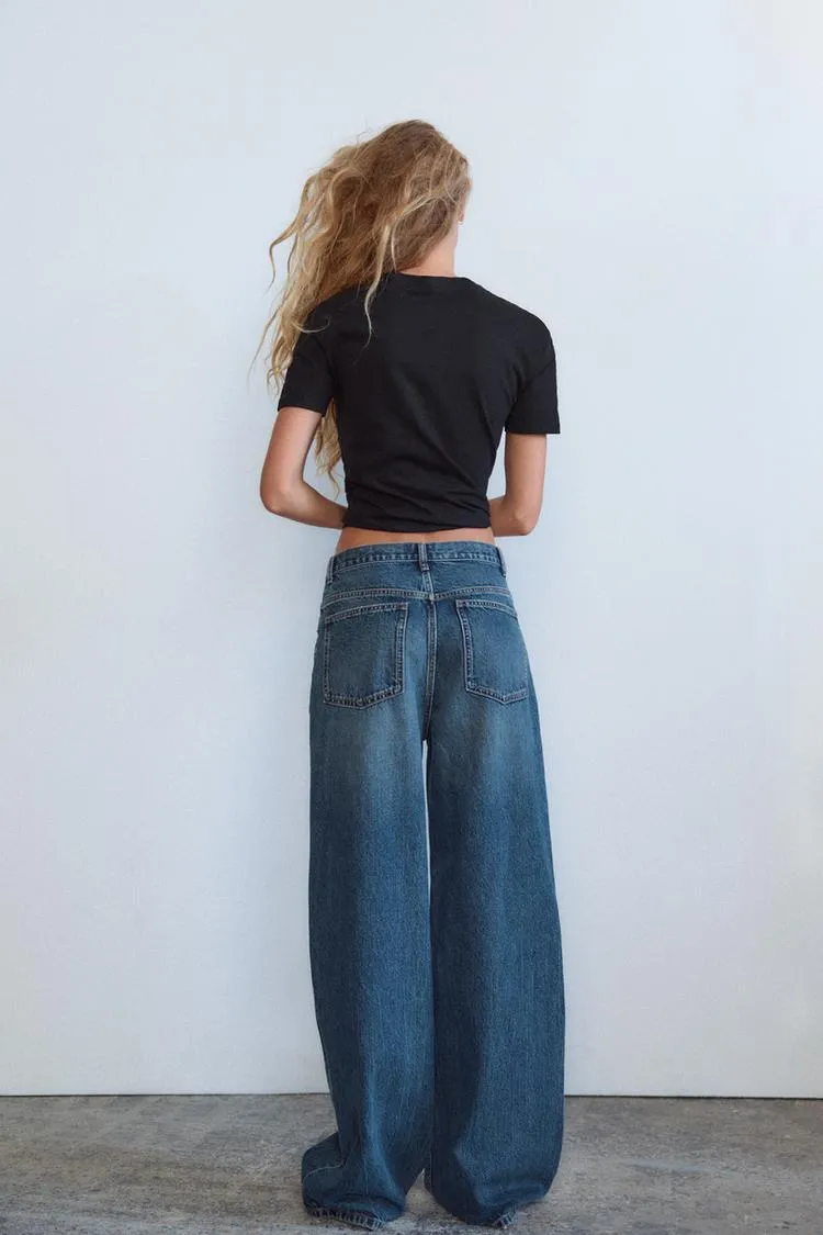 001 ZR crossover wide leg jeans