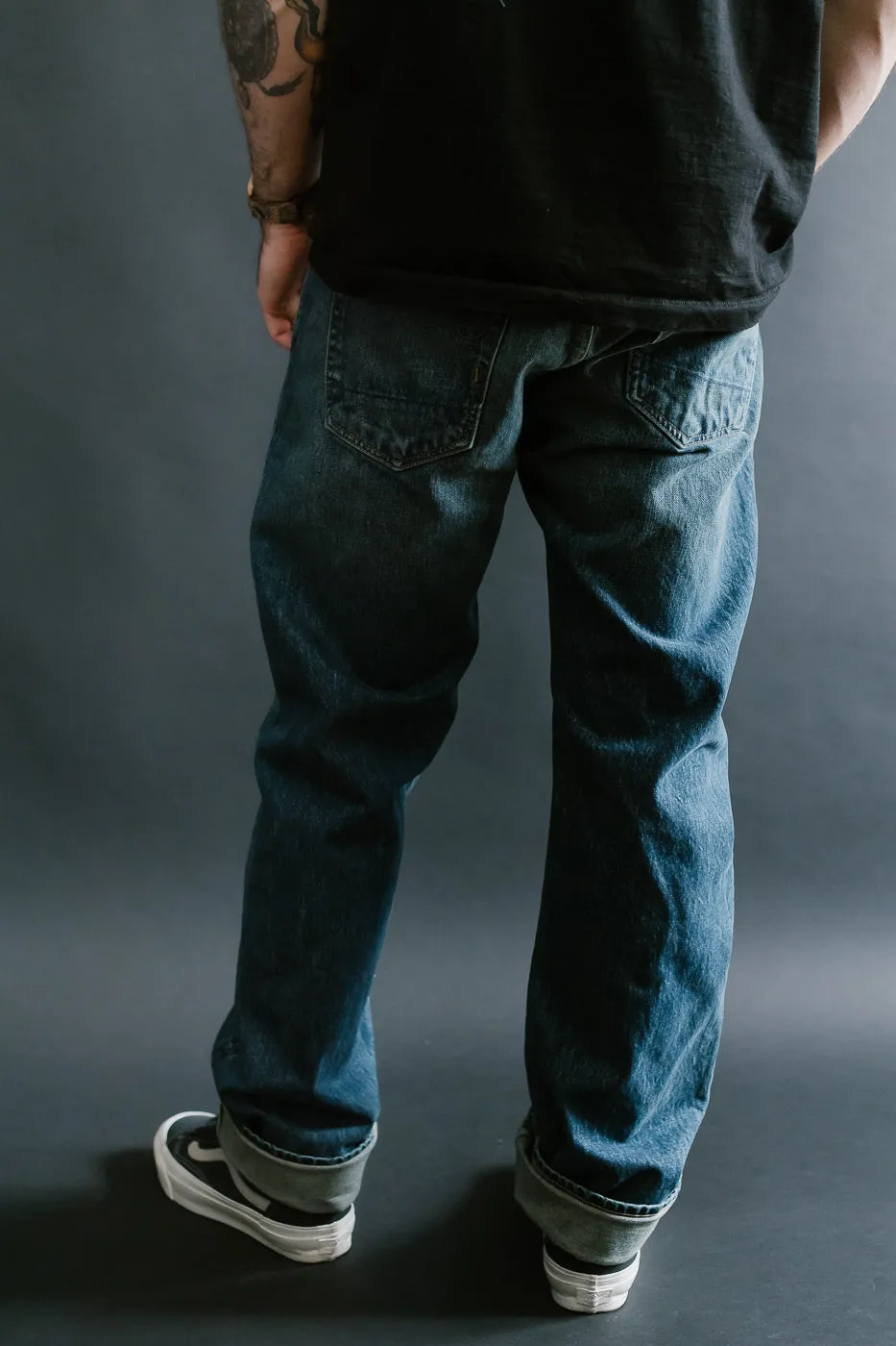 15oz - Vintage Washed Selvedge Stanton Pant - Medium Indigo