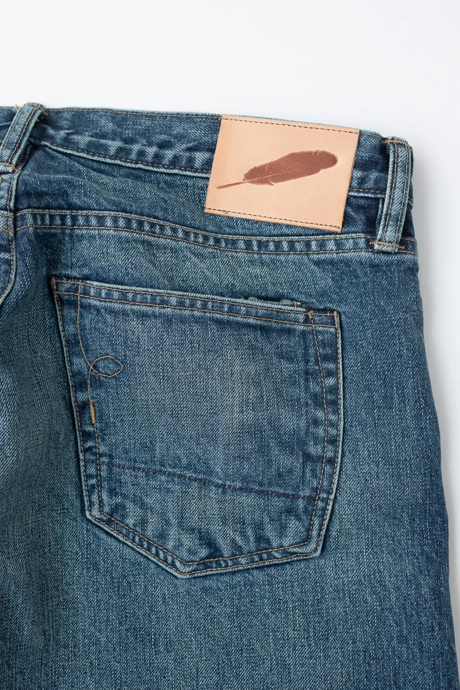 15oz - Vintage Washed Selvedge Stanton Pant - Medium Indigo