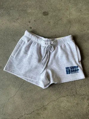 15th St WOMEN Groovy Drip Side Pocket Fleece Shorts Ice Heather