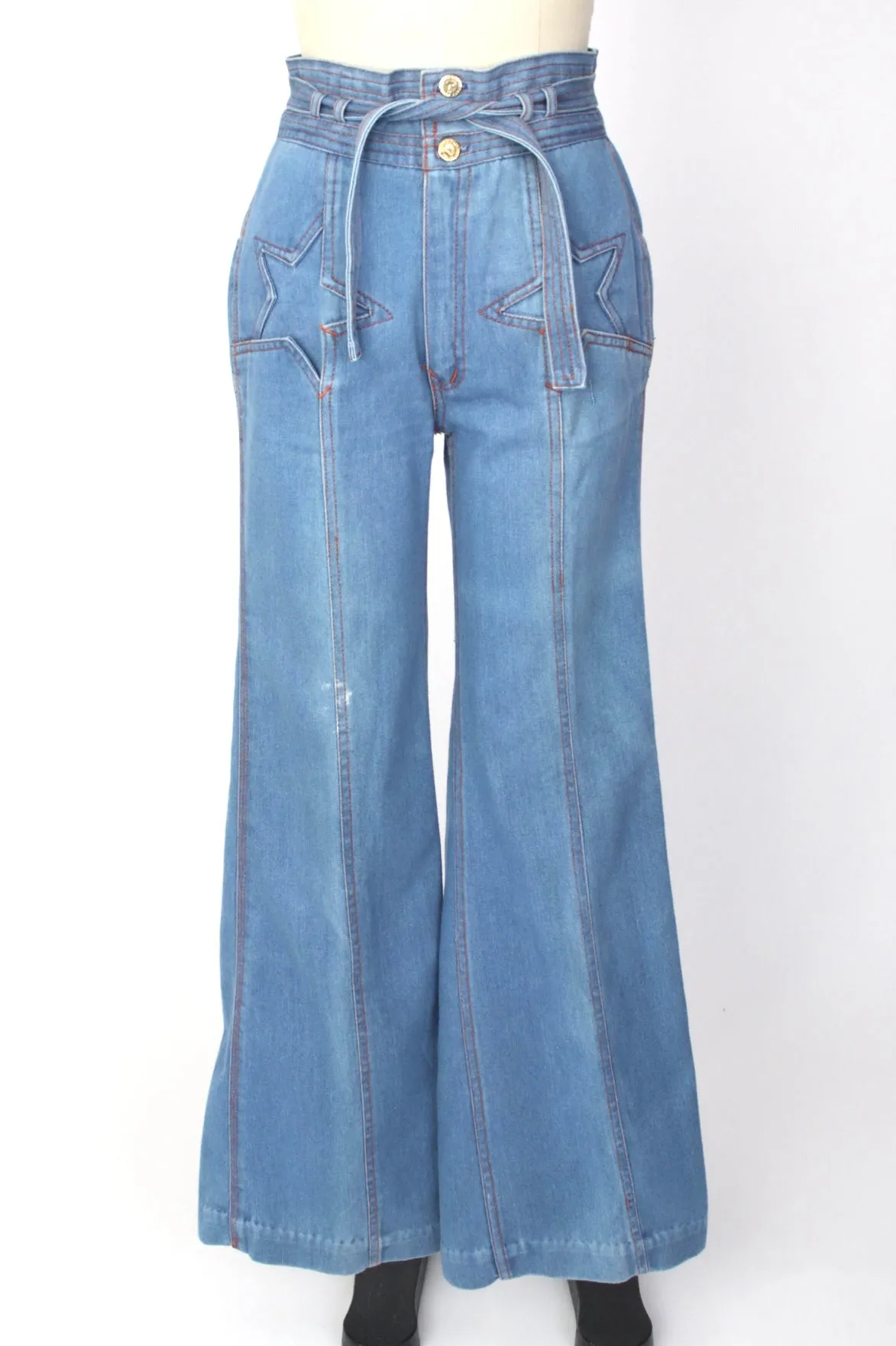 1970s N'est-Ce Pas? Star Bell Bottom Jeans
