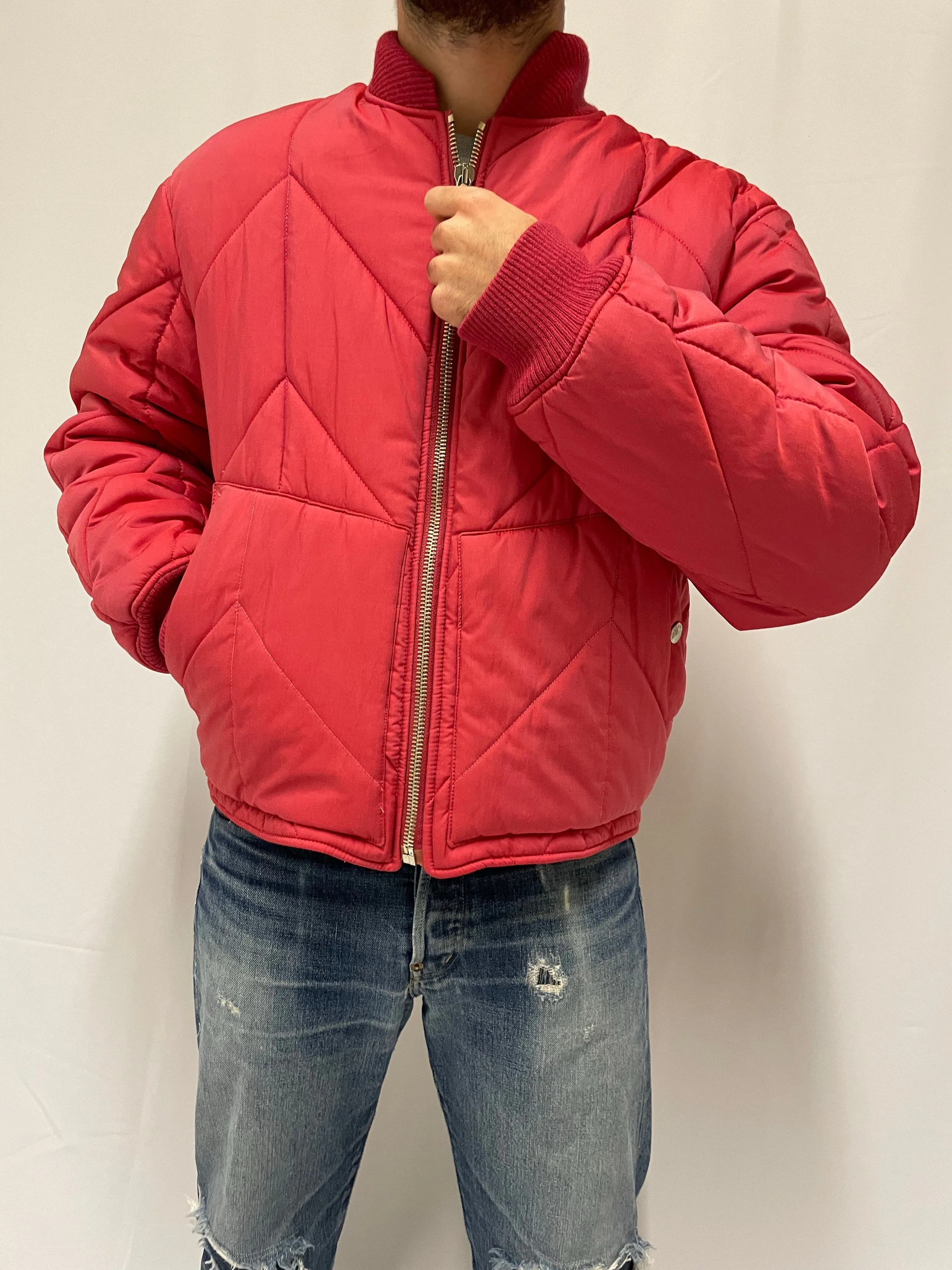 1990’s Emporio Armani iridescent “hyper cold” bomber jacket
