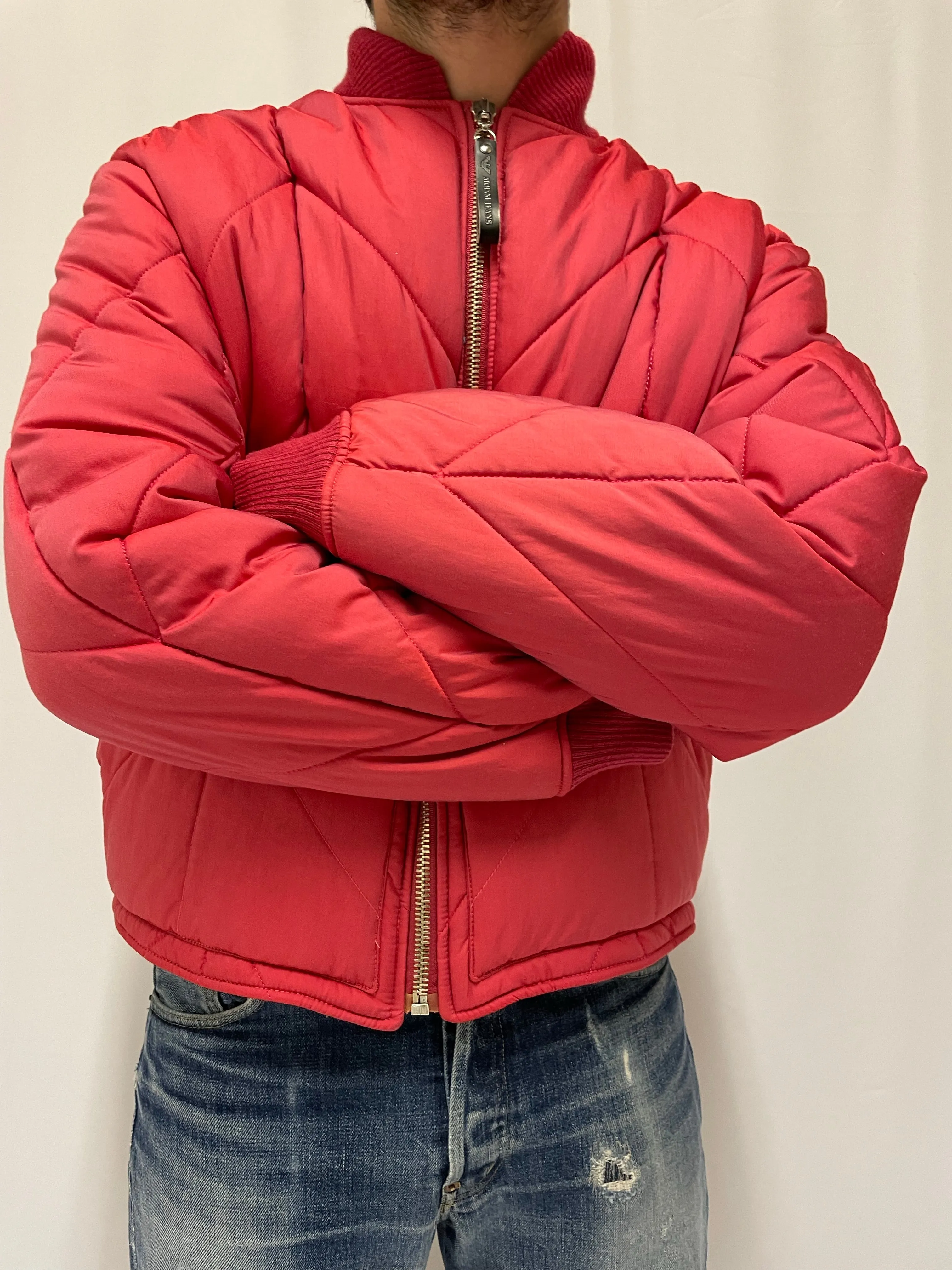 1990’s Emporio Armani iridescent “hyper cold” bomber jacket