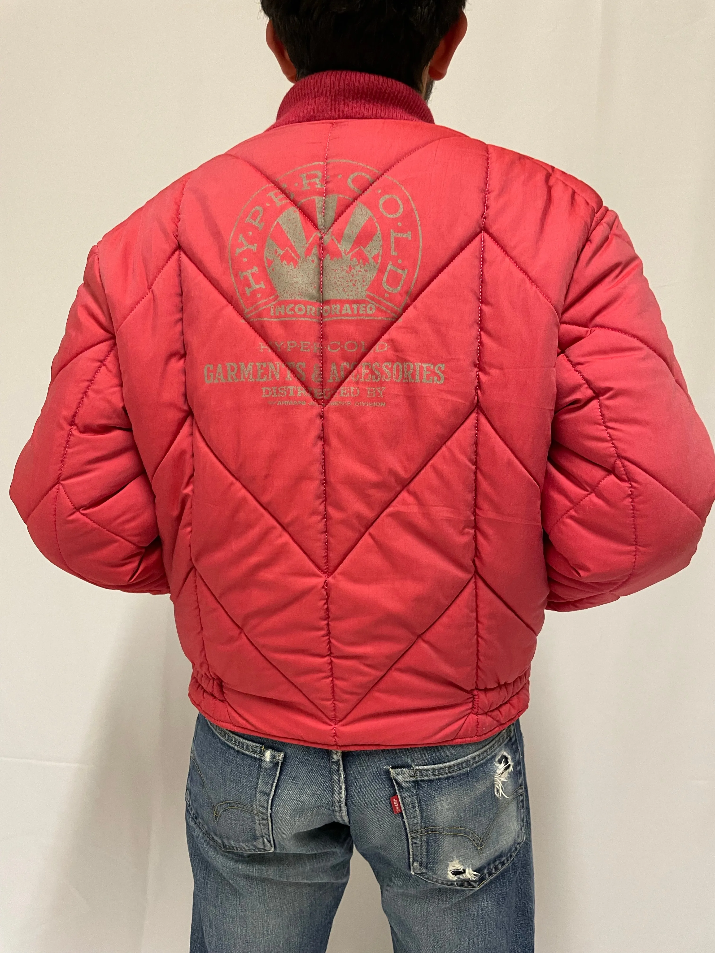 1990’s Emporio Armani iridescent “hyper cold” bomber jacket