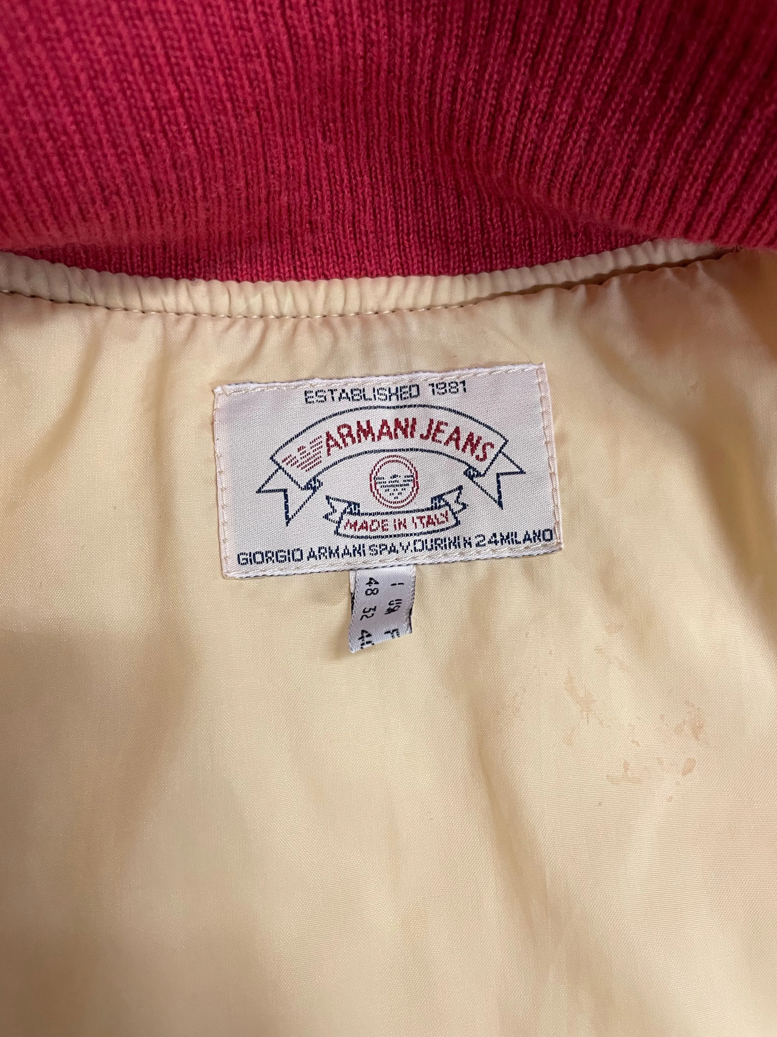 1990’s Emporio Armani iridescent “hyper cold” bomber jacket