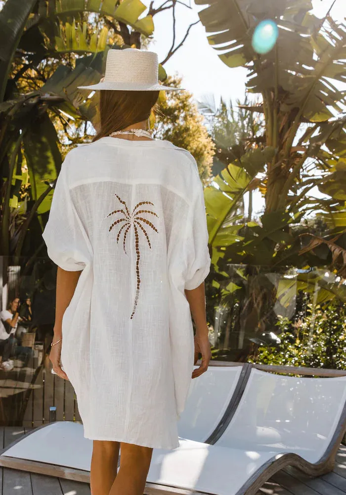 3 Palms Shirtdress White