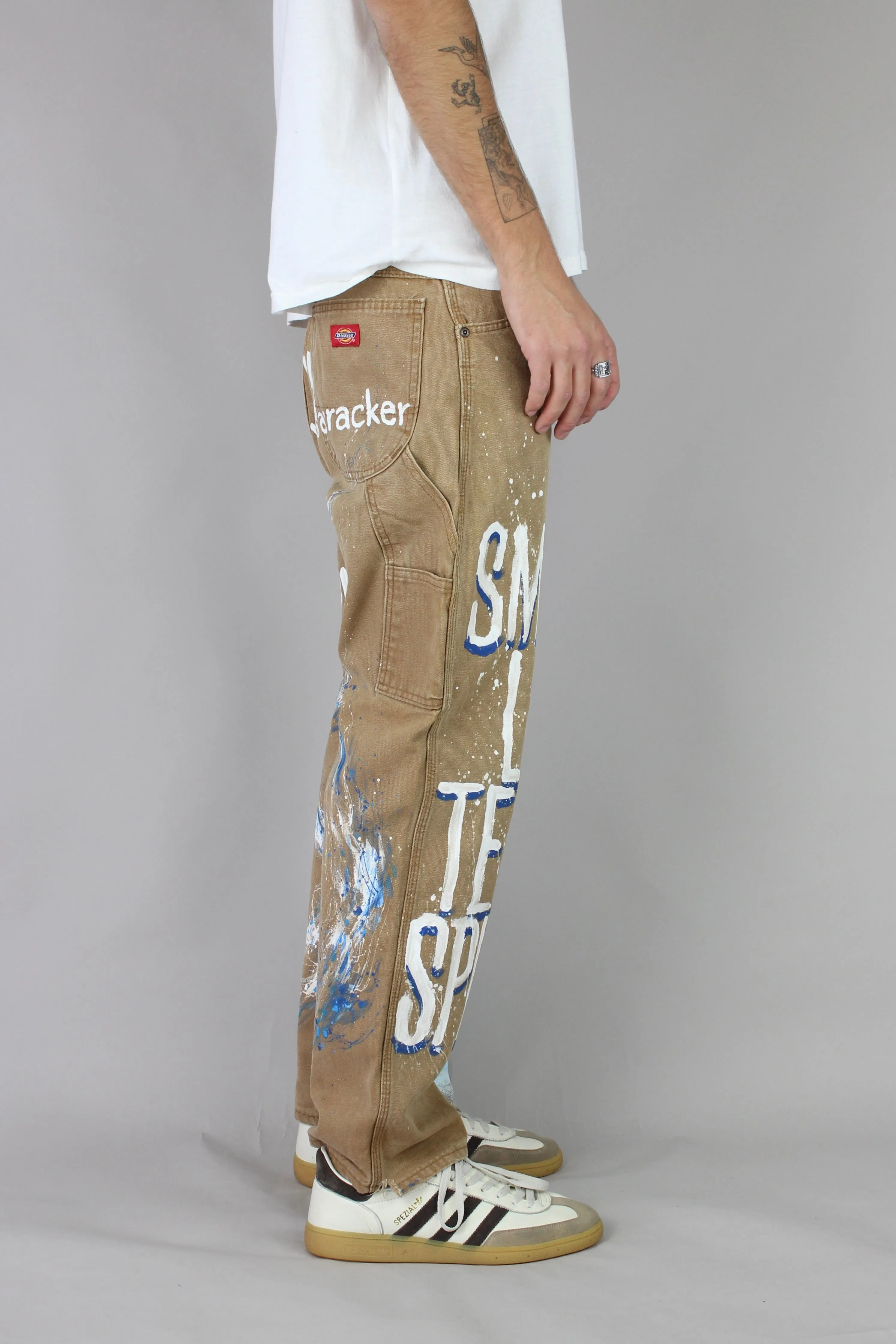 90's Nirvana Painted Vintage Carpenter Jeans Size 32x30