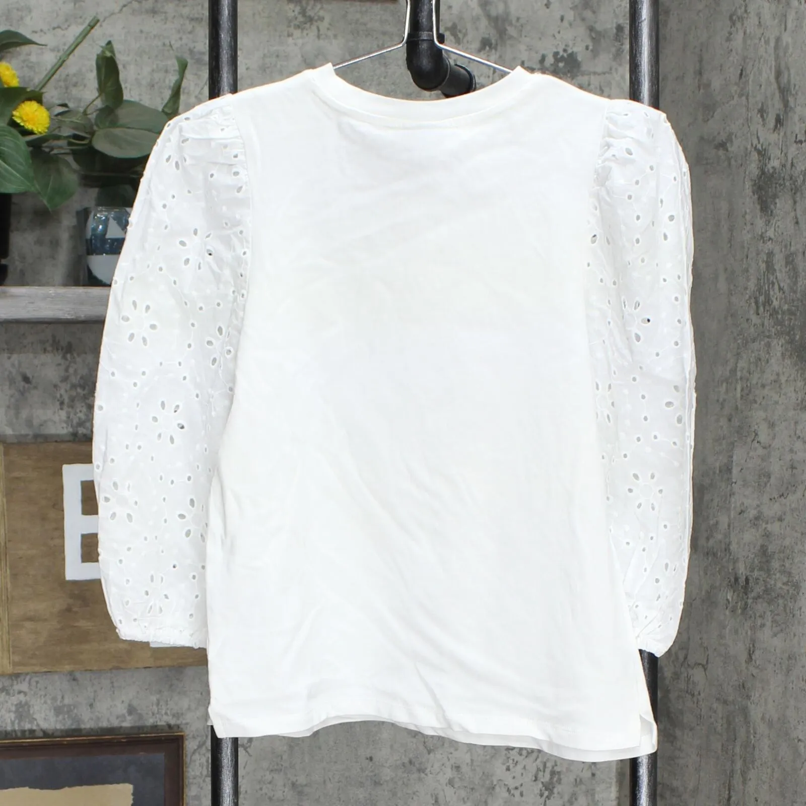 A New Day Women's Long Sleeve Eyelet T-Shirt 566622