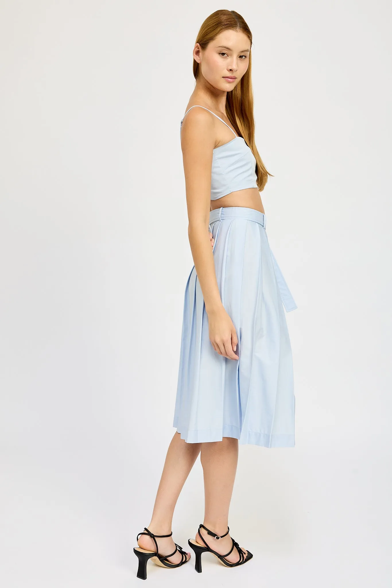 Abigal Button Top And  Bralette Set
