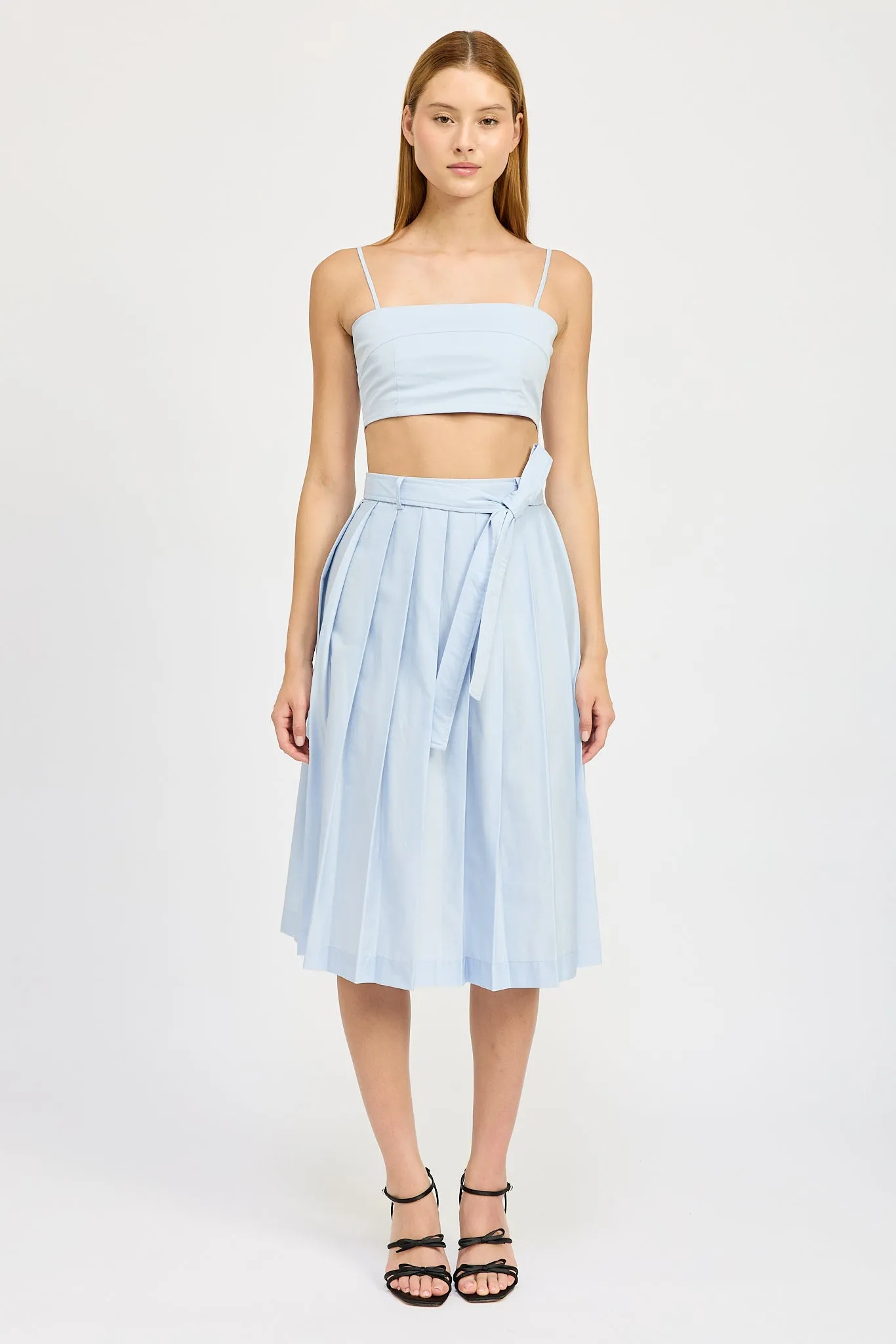 Abigal Button Top And  Bralette Set