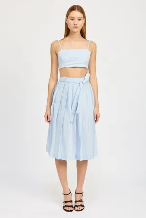 Abigal Button Top And  Bralette Set
