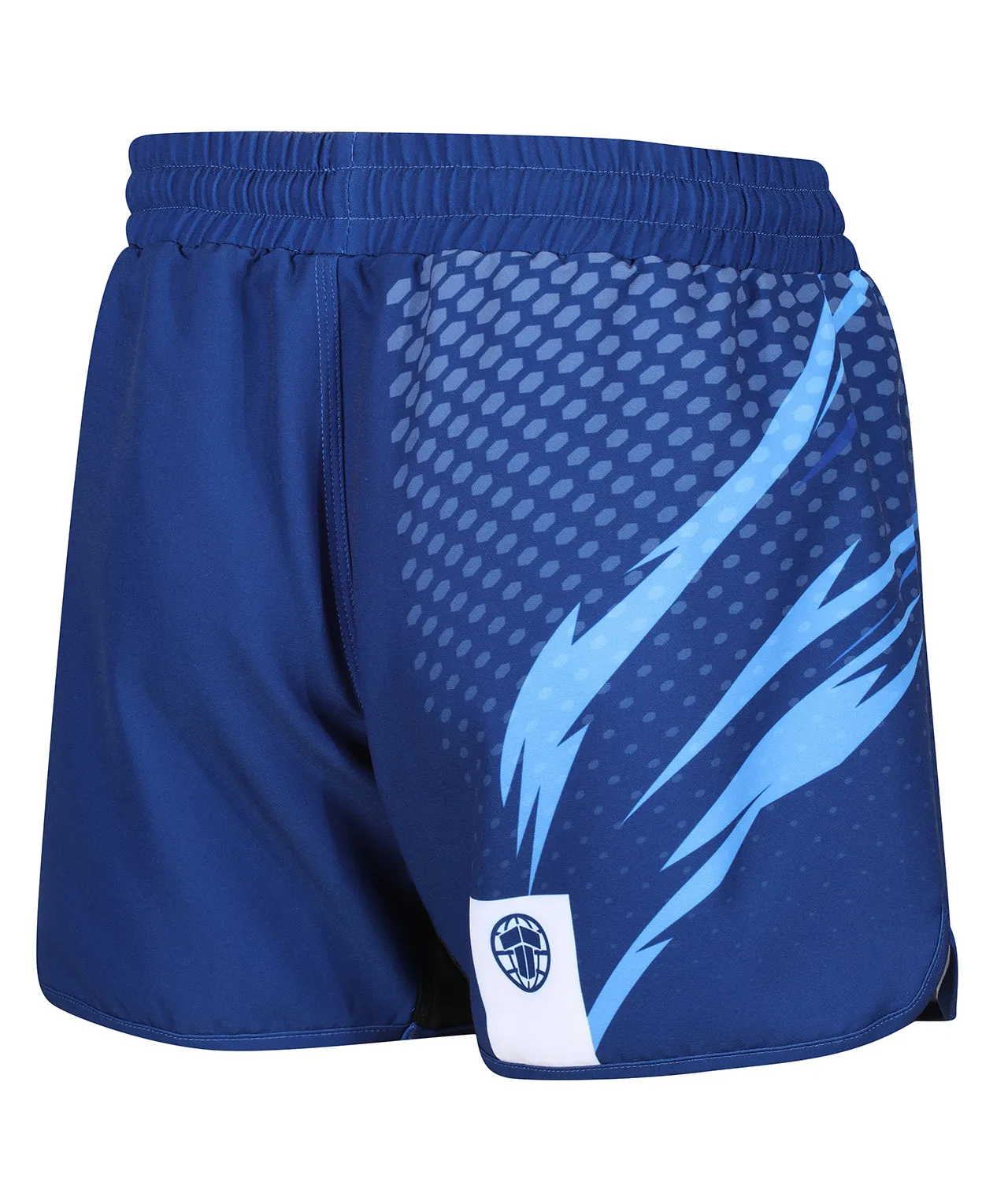Abstract High Cut Shorts - Blue