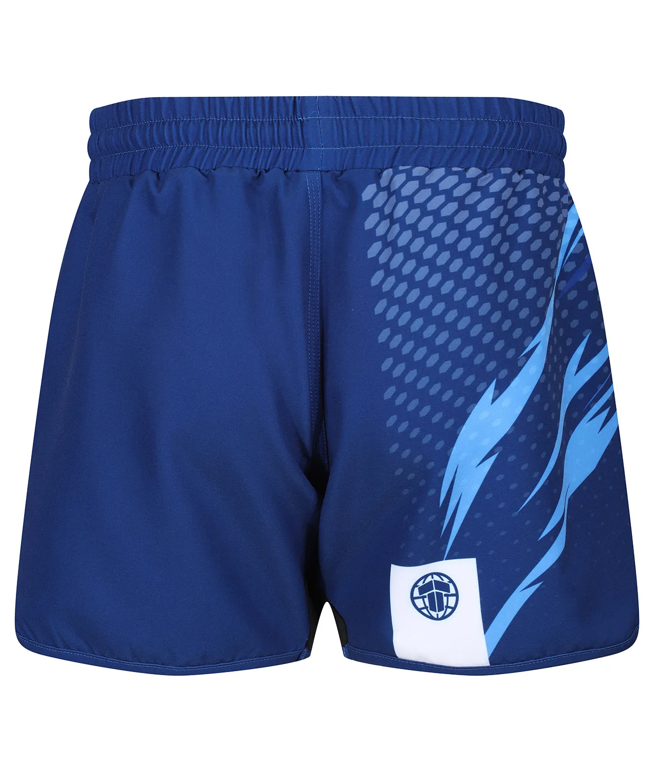 Abstract High Cut Shorts - Blue