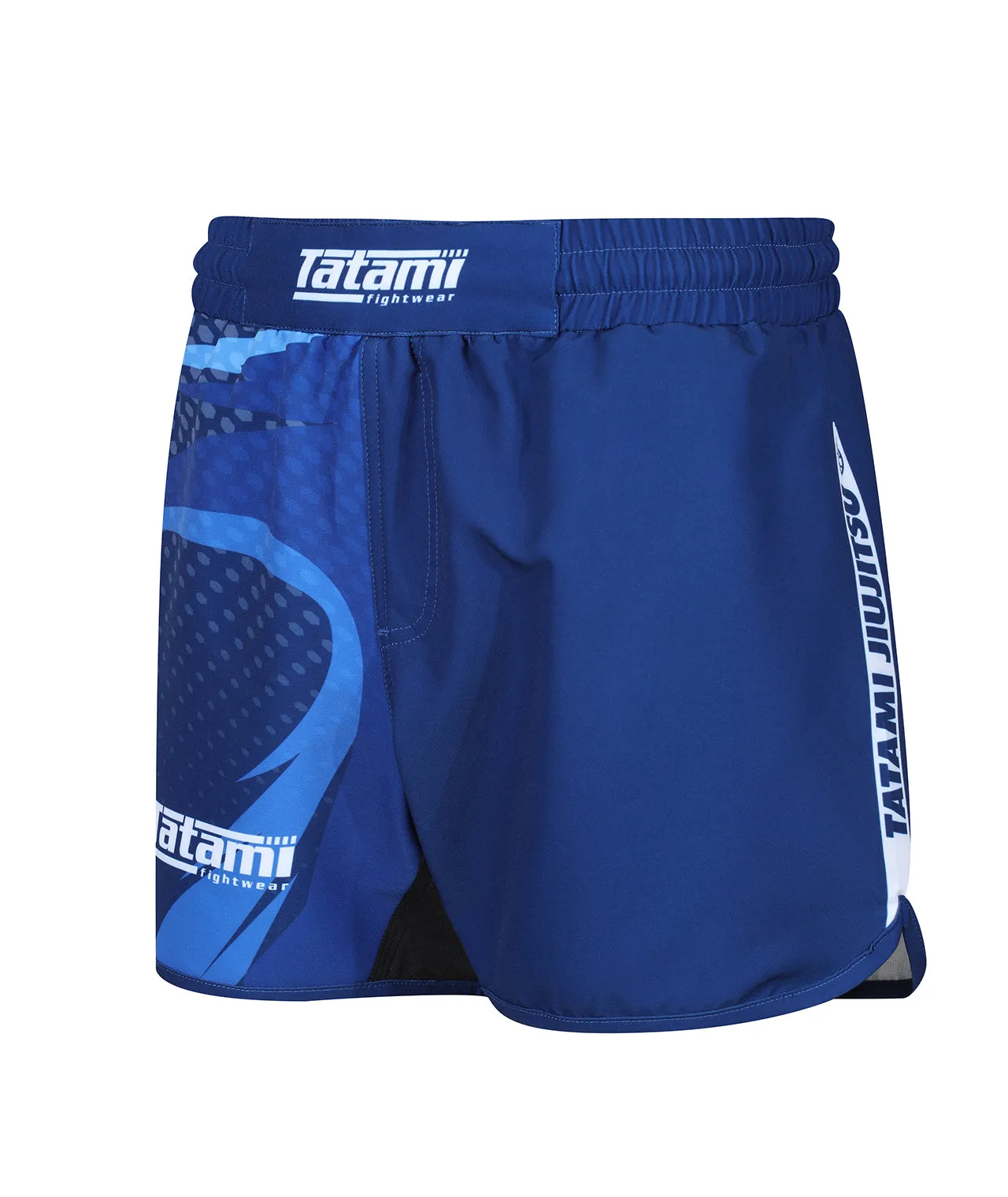 Abstract High Cut Shorts - Blue