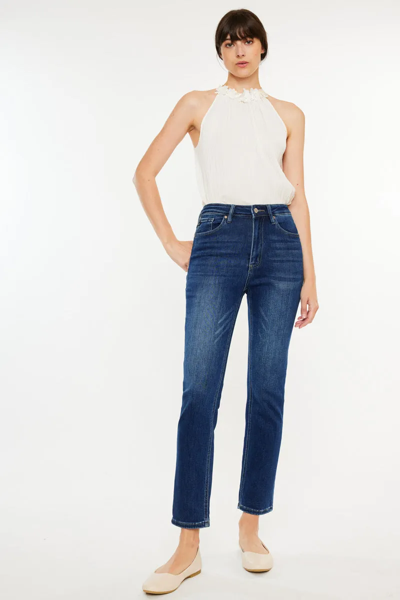 Adaline High Rise Slim Straight Leg  Jeans