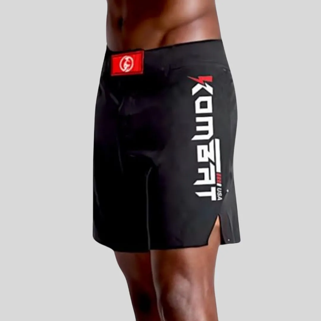 ADULT MMA SHORTS BLACK & RED V2