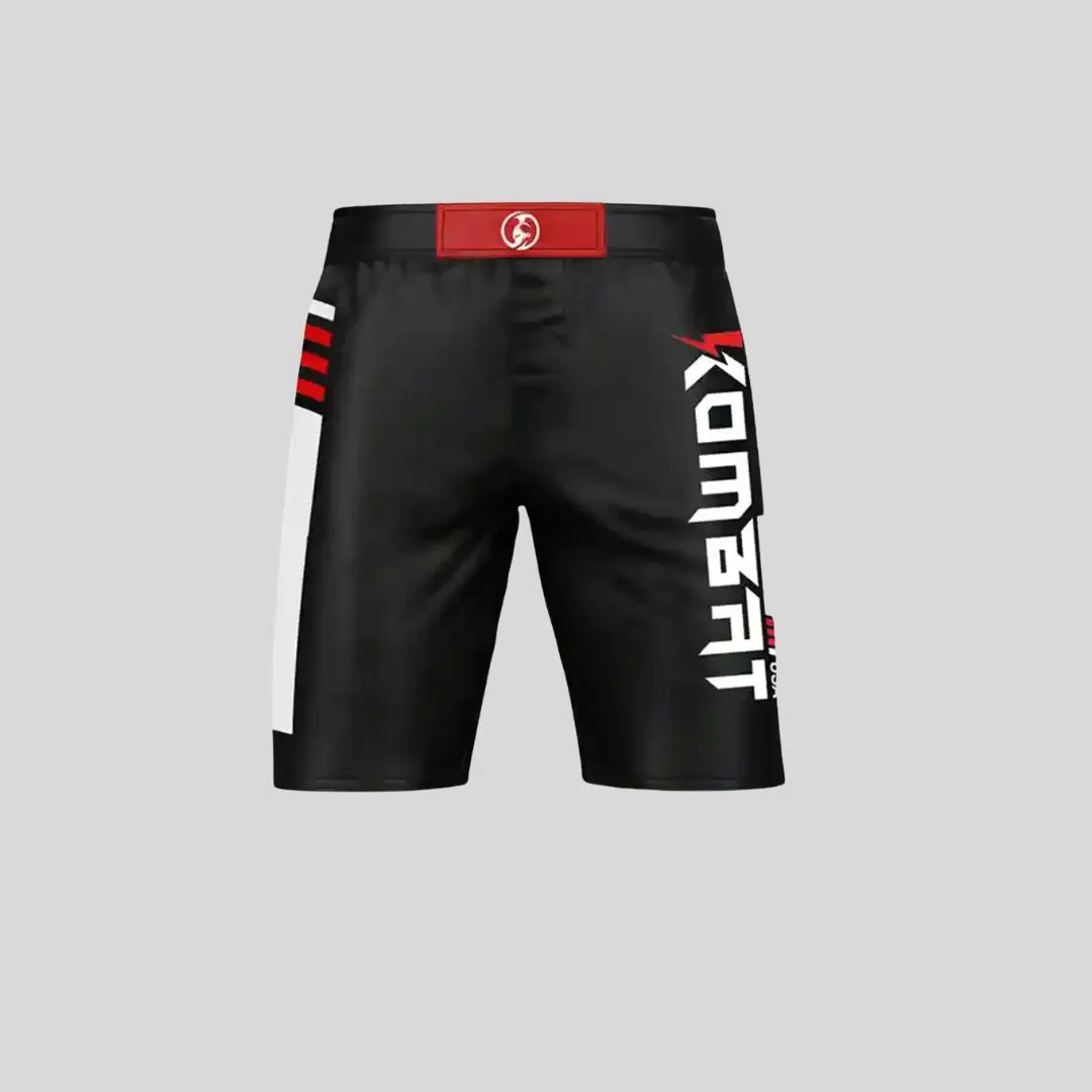 ADULT MMA SHORTS BLACK & RED V2
