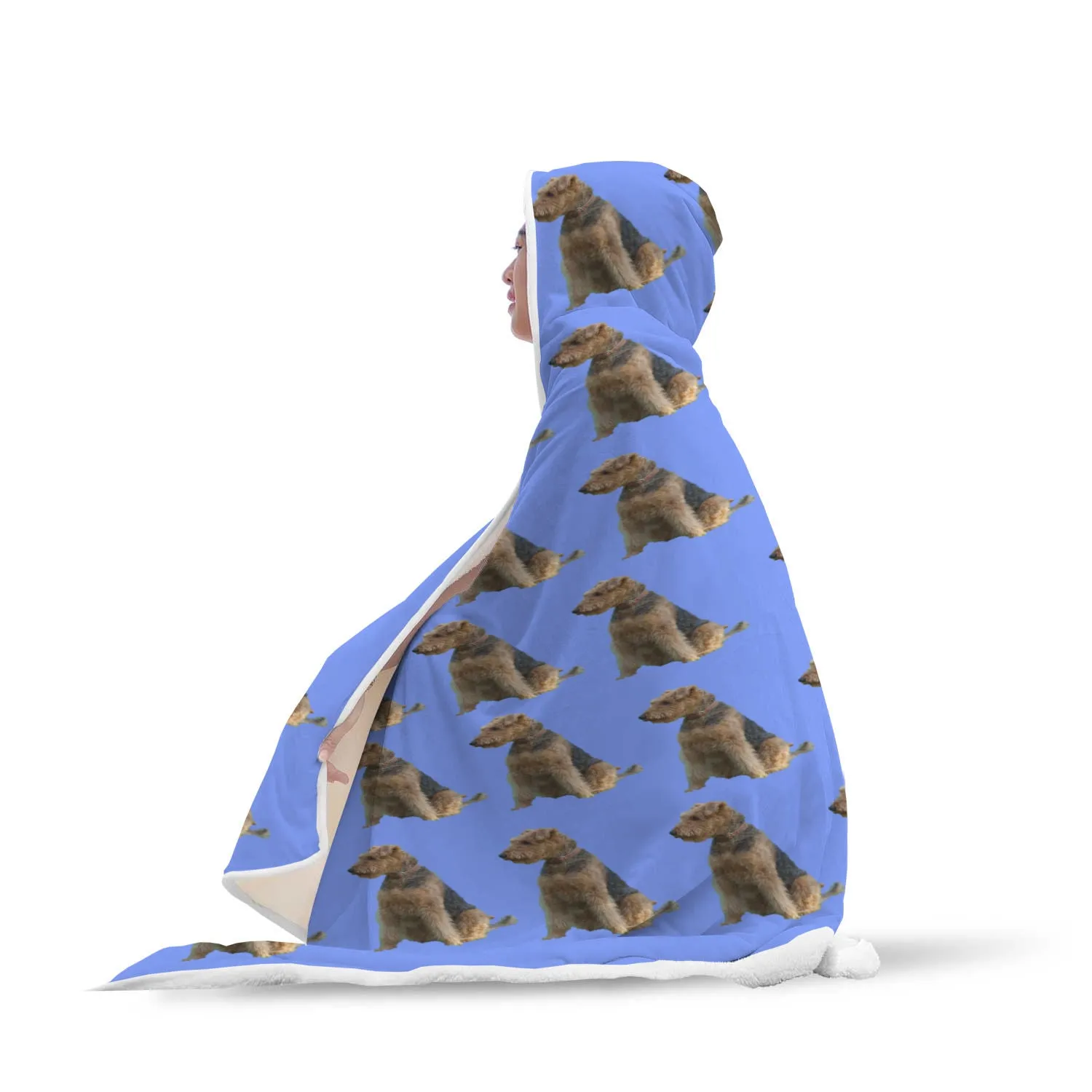 Airedale Terrier Hooded Blanket