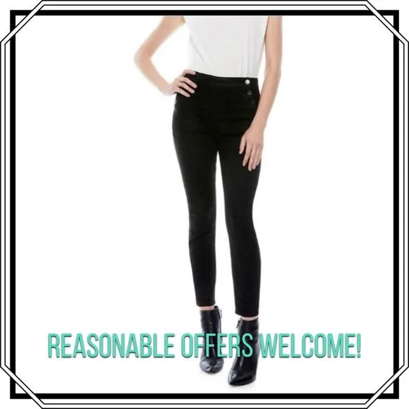 Alice   Olivia Jeans Donald Coated Black Skinny Jeans Size 27 Size 4