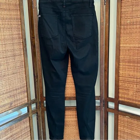 Alice   Olivia Jeans Donald Coated Black Skinny Jeans Size 27 Size 4