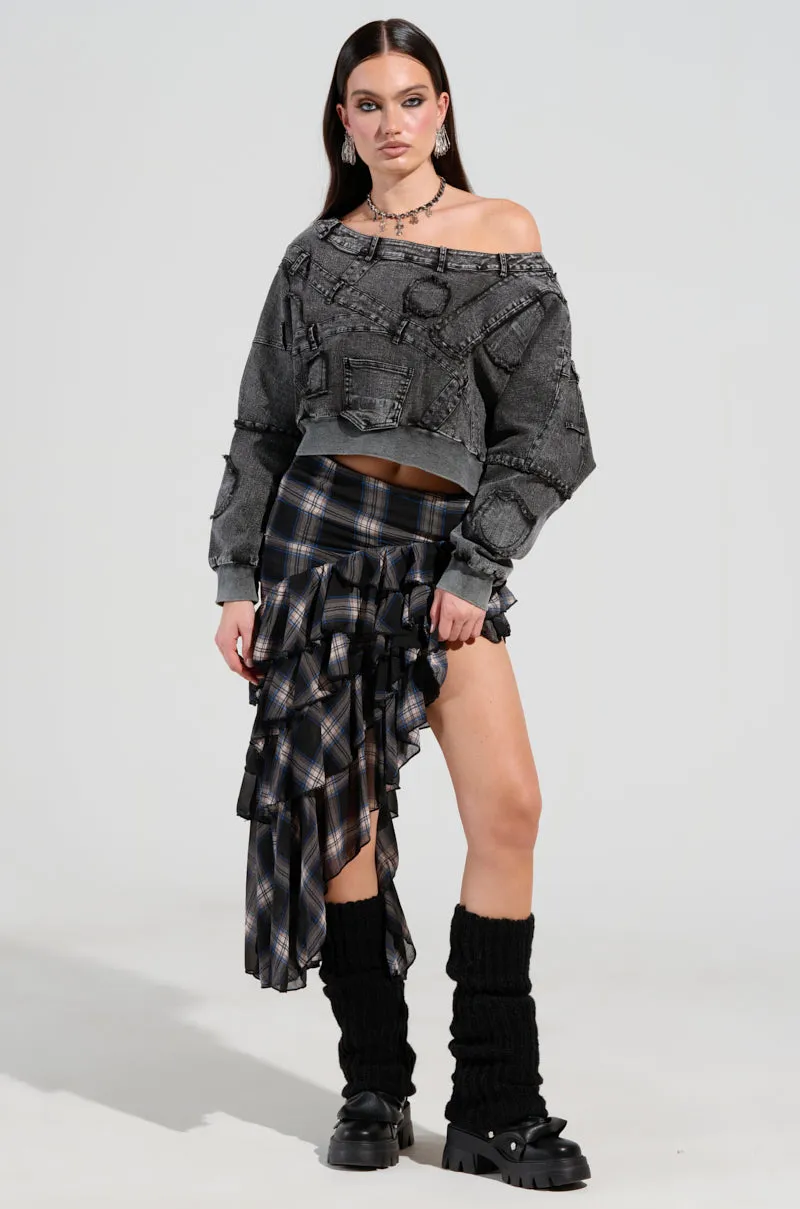 ALL MY LOVE PLAID SKIRT