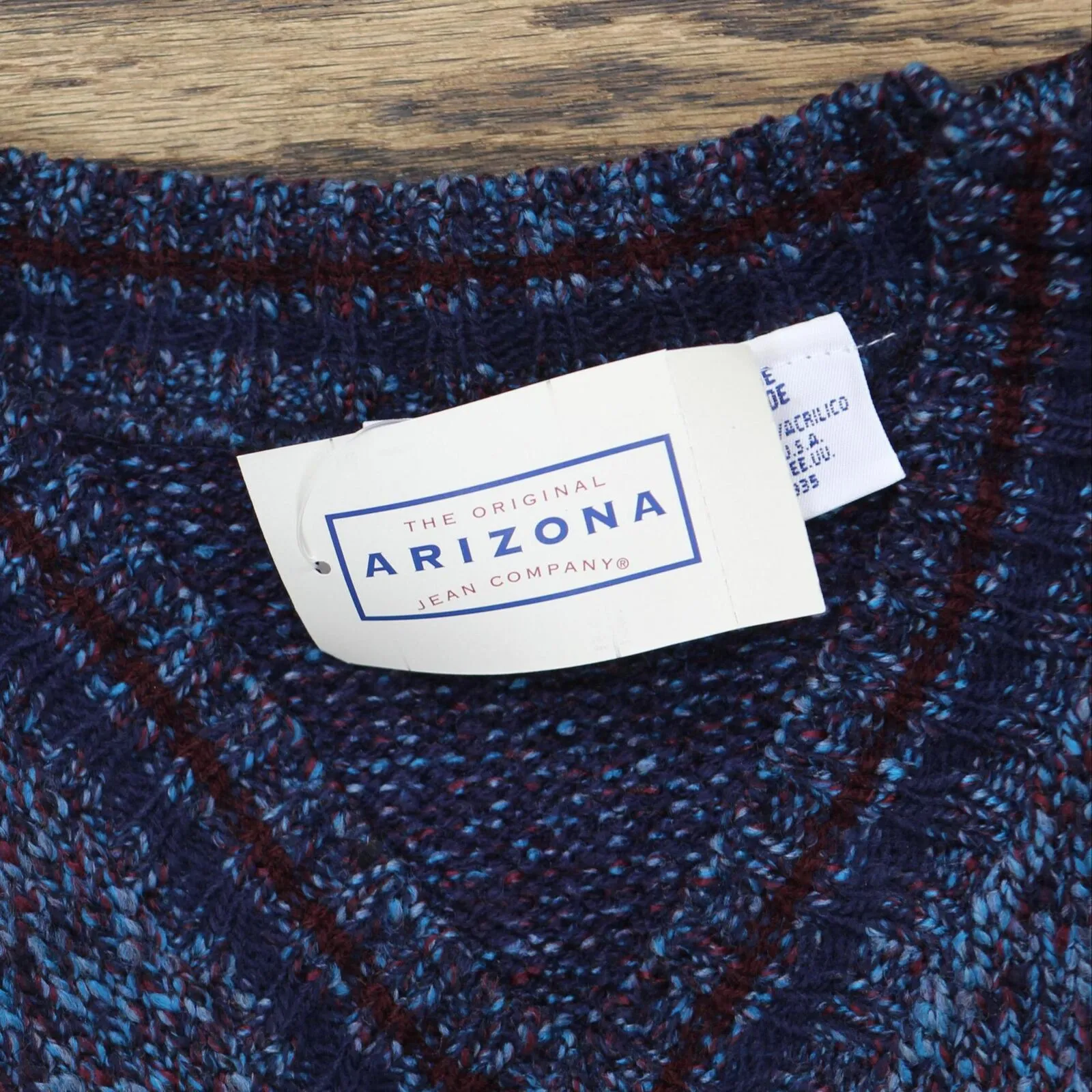 Arizona Jean Company Vintage Kids Boys Youth Knit Acrylic Dress Sweater Vest