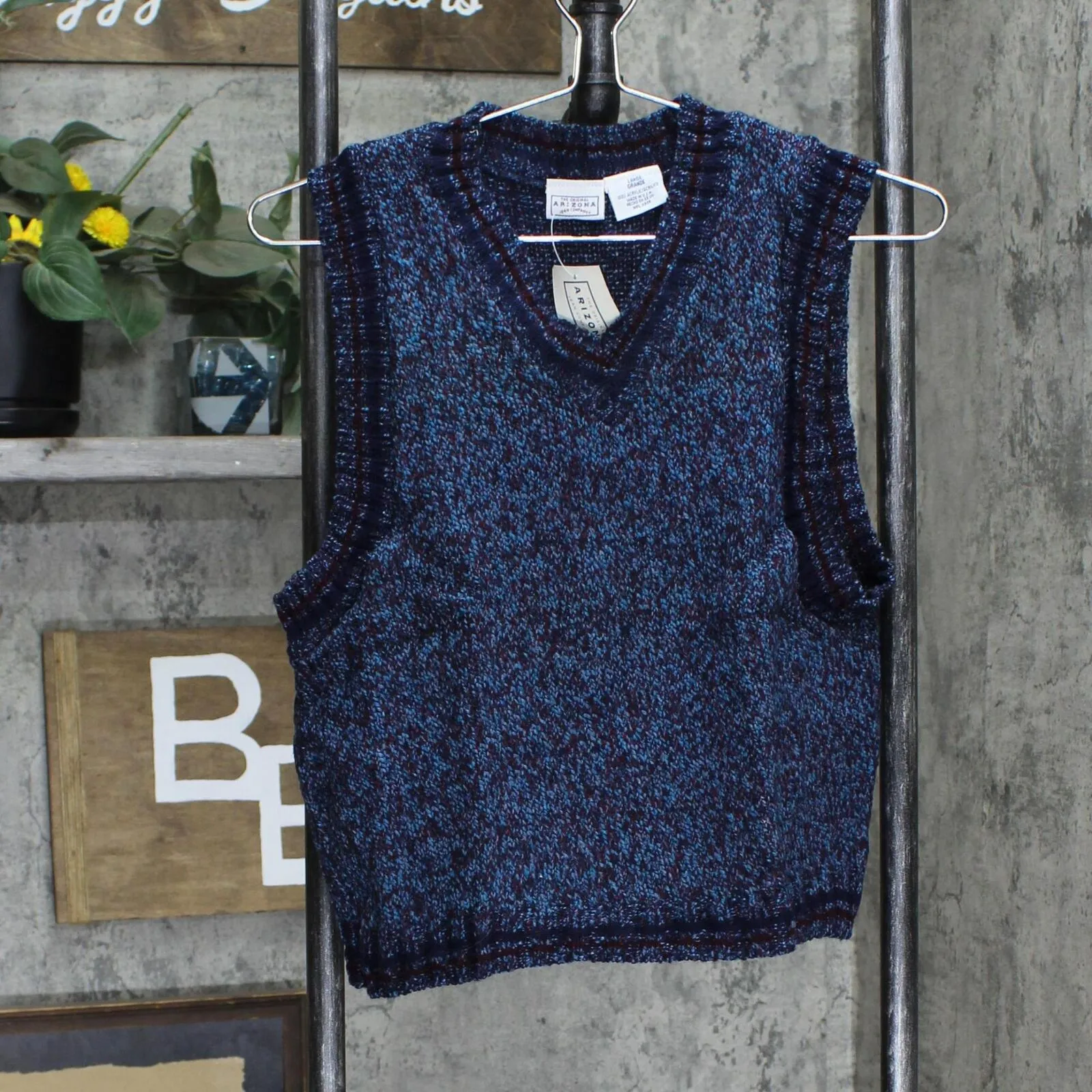 Arizona Jean Company Vintage Kids Boys Youth Knit Acrylic Dress Sweater Vest