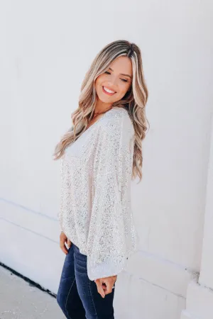 Astrid Sequin Top - Gold