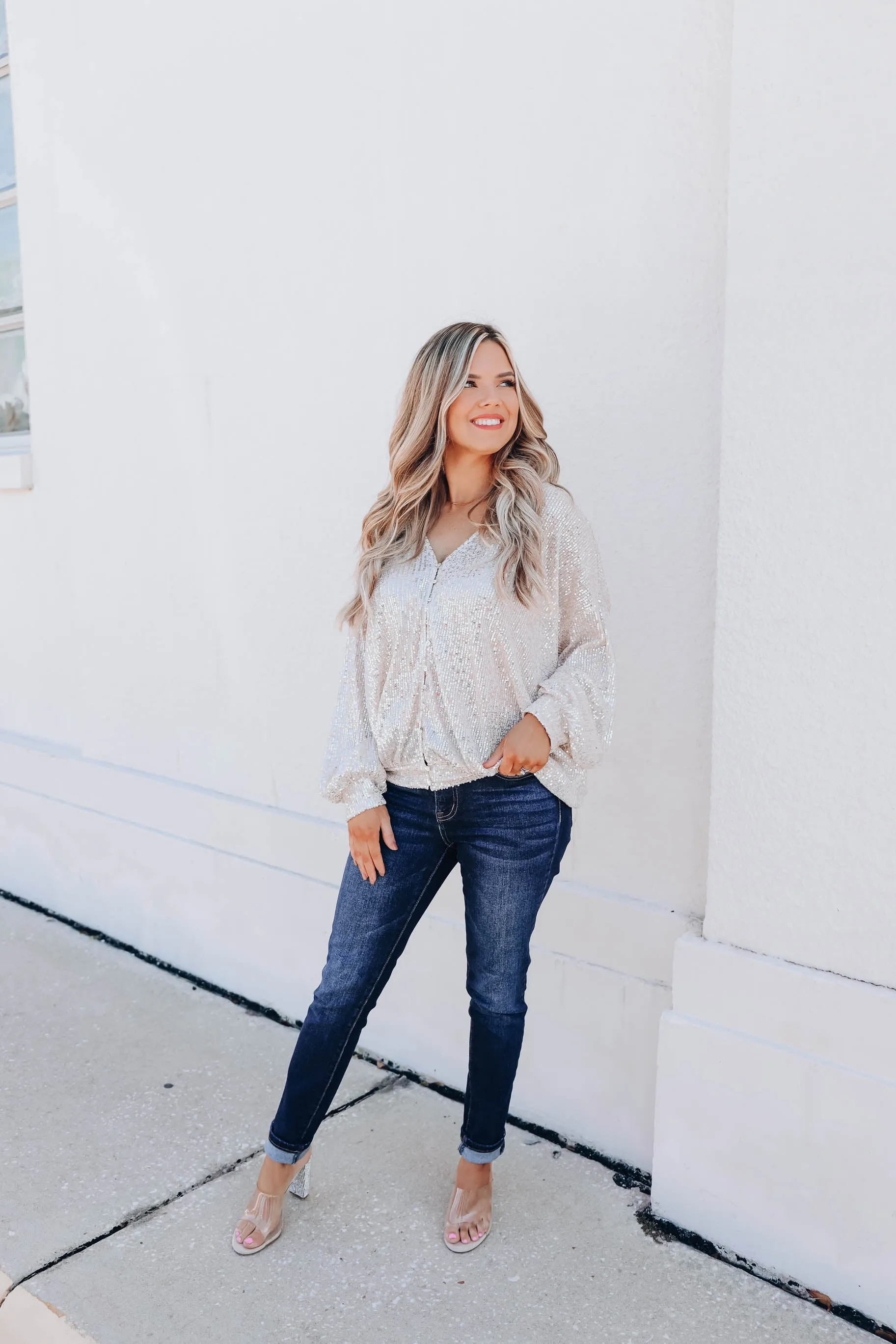Astrid Sequin Top - Gold
