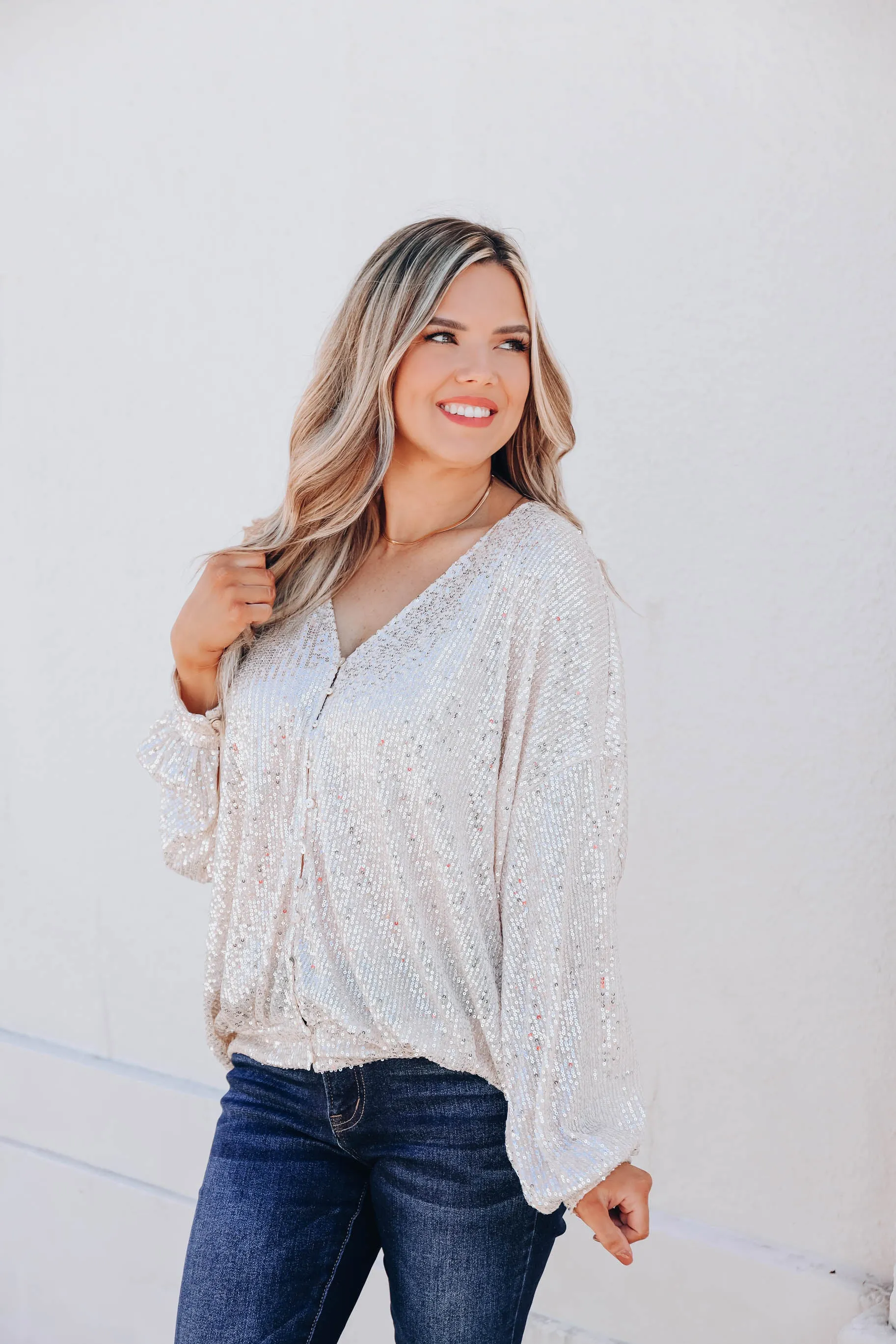 Astrid Sequin Top - Gold