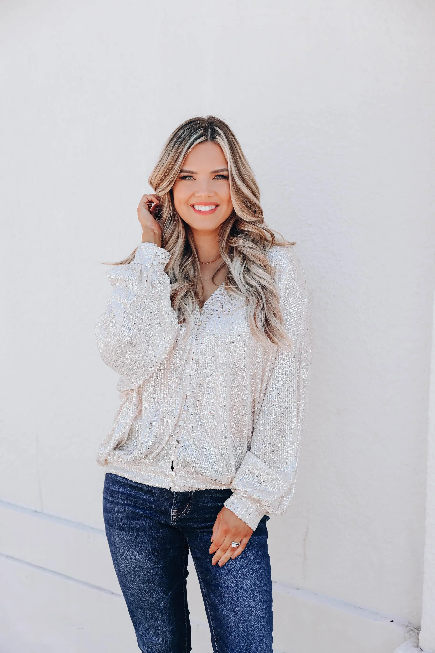 Astrid Sequin Top - Gold