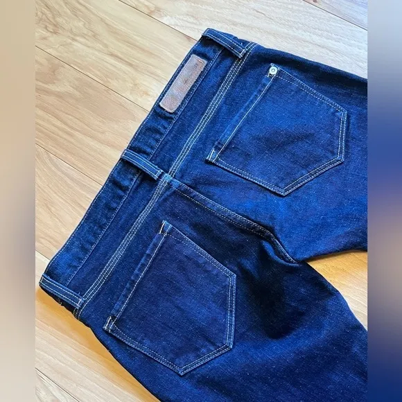 Baldwin KC The Rivington Peg Leg Jeans Dark Blue Wash Selvedge Denim Women’s 27