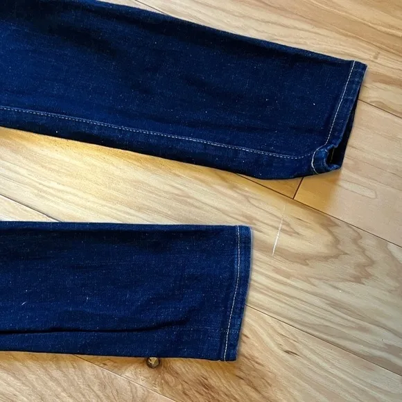 Baldwin KC The Rivington Peg Leg Jeans Dark Blue Wash Selvedge Denim Women’s 27