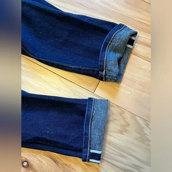 Baldwin KC The Rivington Peg Leg Jeans Dark Blue Wash Selvedge Denim Women’s 27
