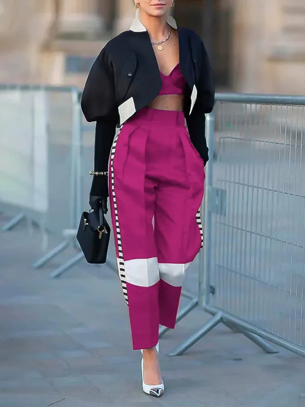Balsinde - High Waist Contrast Color Pants