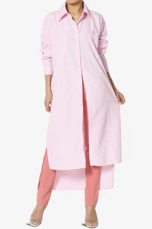 Barona Striped Maxi Dress Shirt PLUS