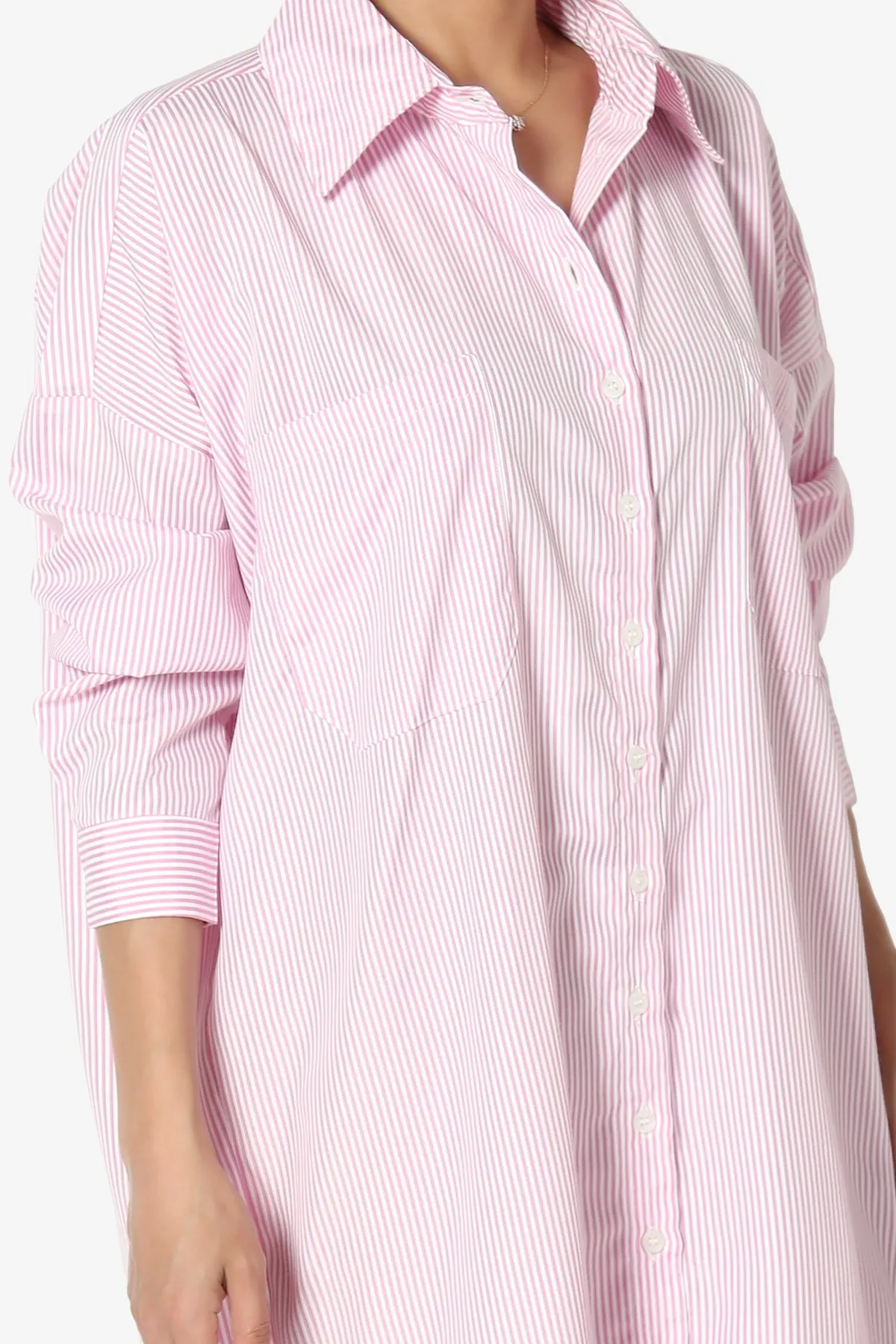 Barona Striped Maxi Dress Shirt PLUS