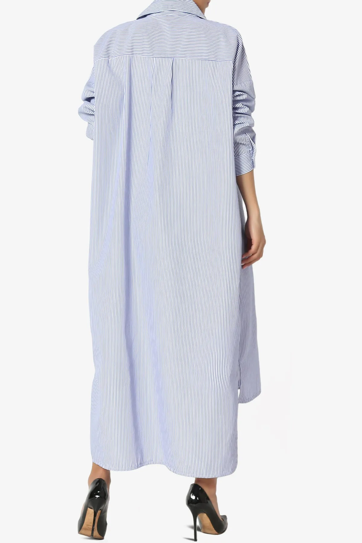 Barona Striped Maxi Dress Shirt PLUS