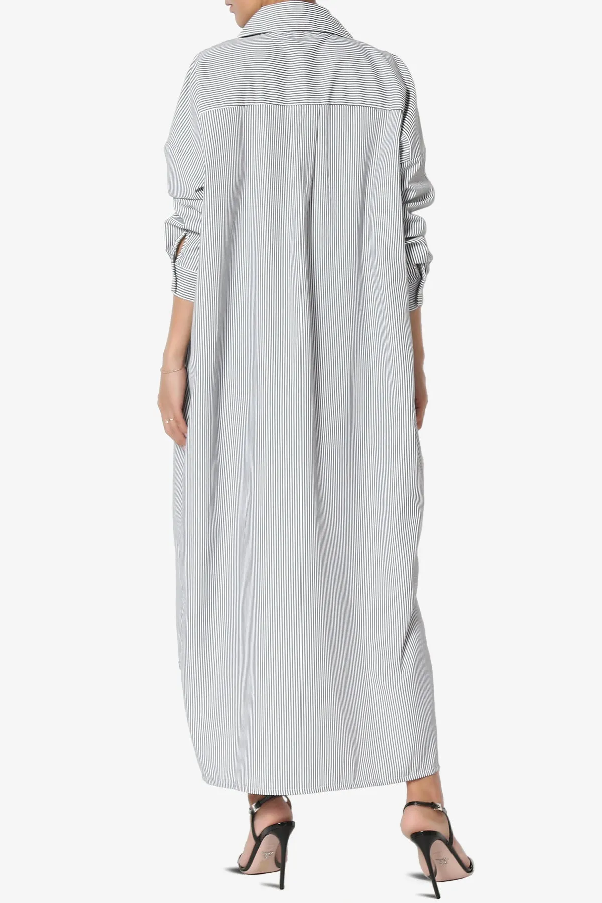 Barona Striped Maxi Dress Shirt PLUS