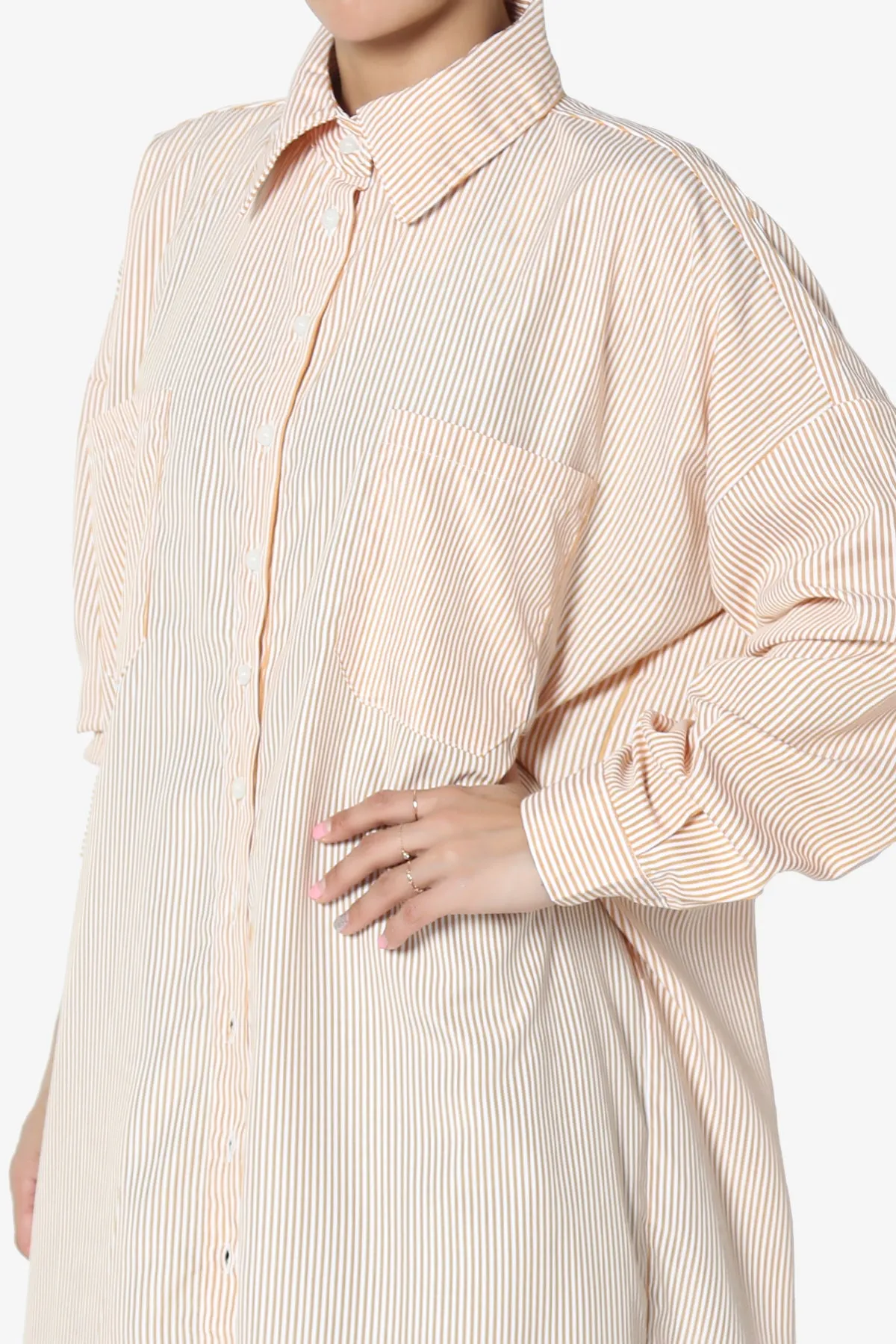 Barona Striped Maxi Dress Shirt PLUS
