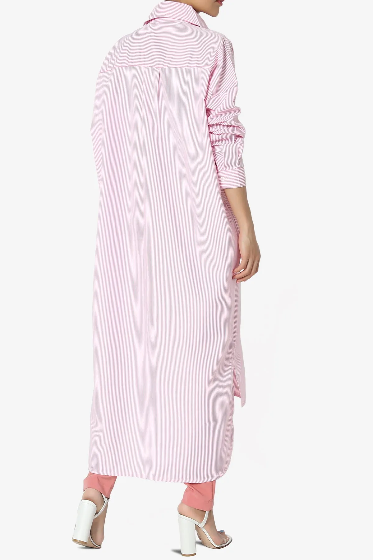 Barona Striped Maxi Dress Shirt PLUS