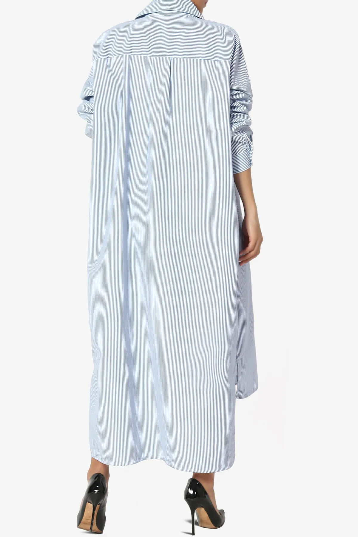 Barona Striped Maxi Dress Shirt PLUS