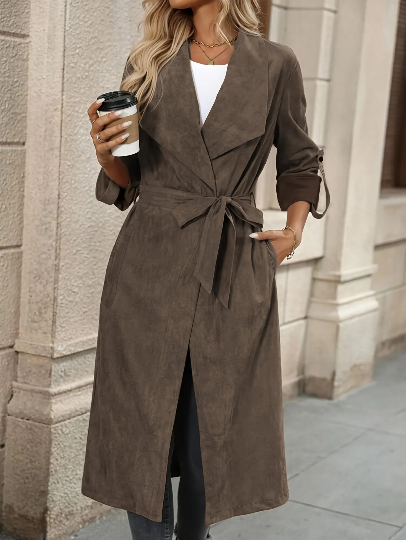 Bella™ | Stylish Vintage Brown Trench Coat