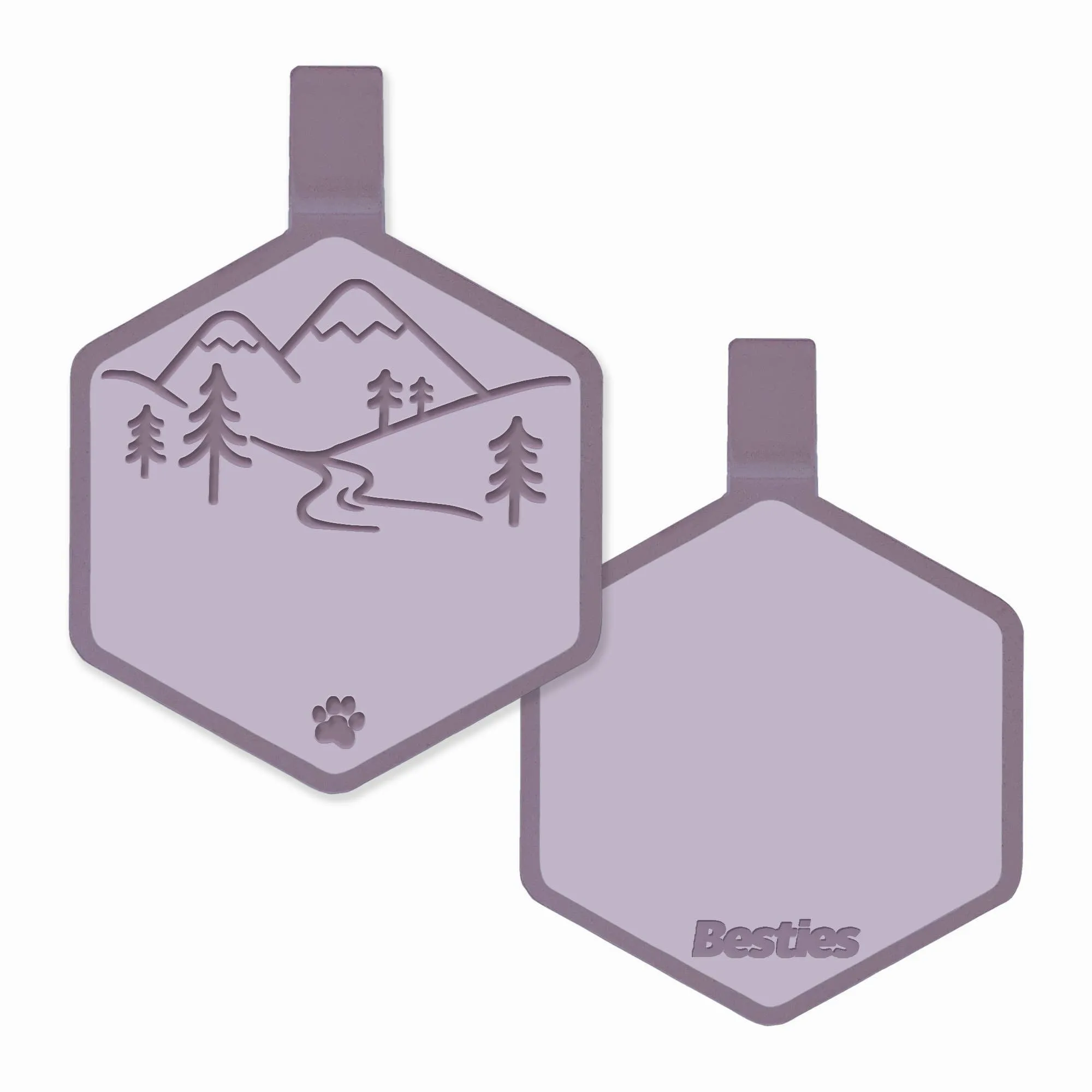 Besties Pets - Mountain Adventure Silicone Dog ID Tag
