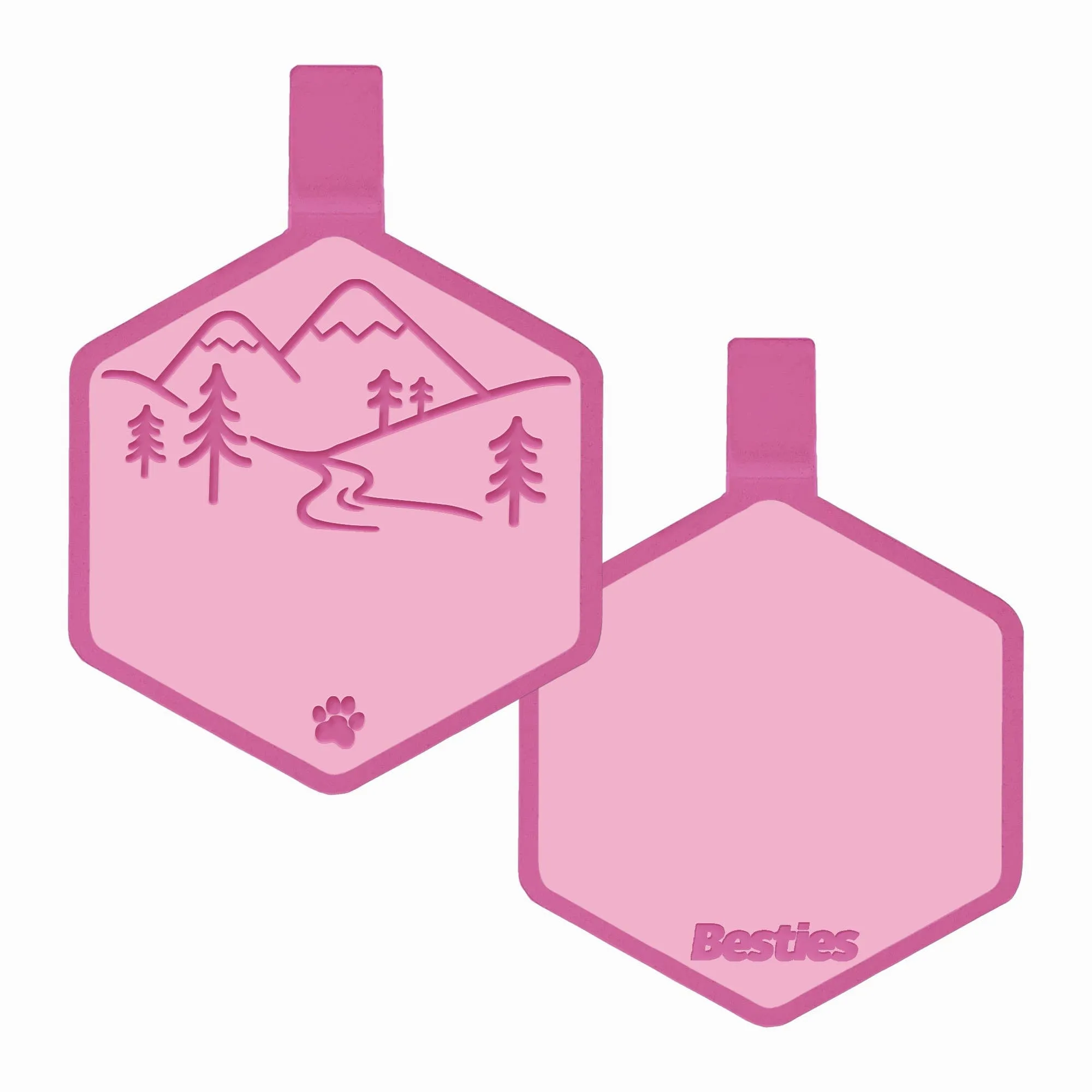 Besties Pets - Mountain Adventure Silicone Dog ID Tag
