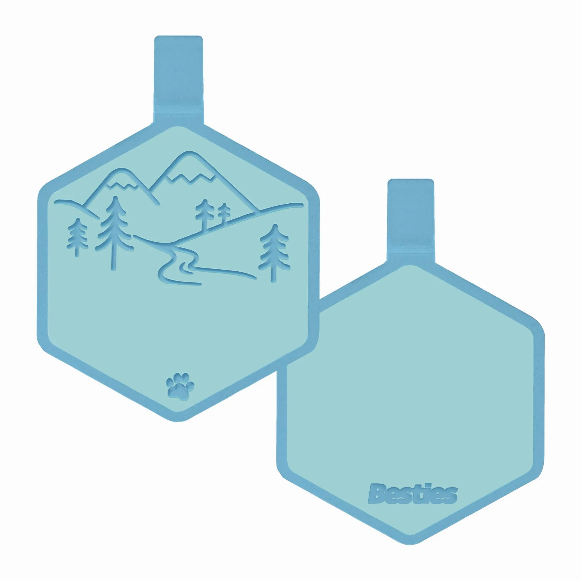 Besties Pets - Mountain Adventure Silicone Dog ID Tag