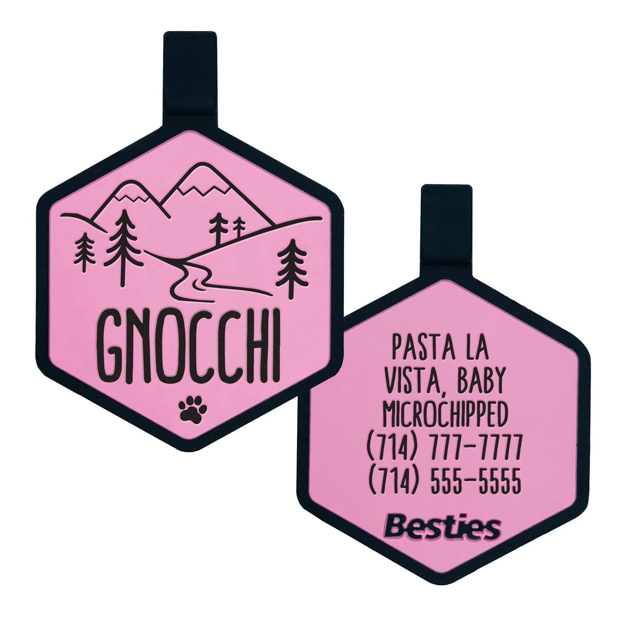 Besties Pets - Mountain Adventure Silicone Dog ID Tag