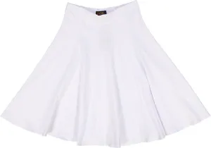 BGDK Ladies Cotton Panel Skirt 25" - White BK1602A