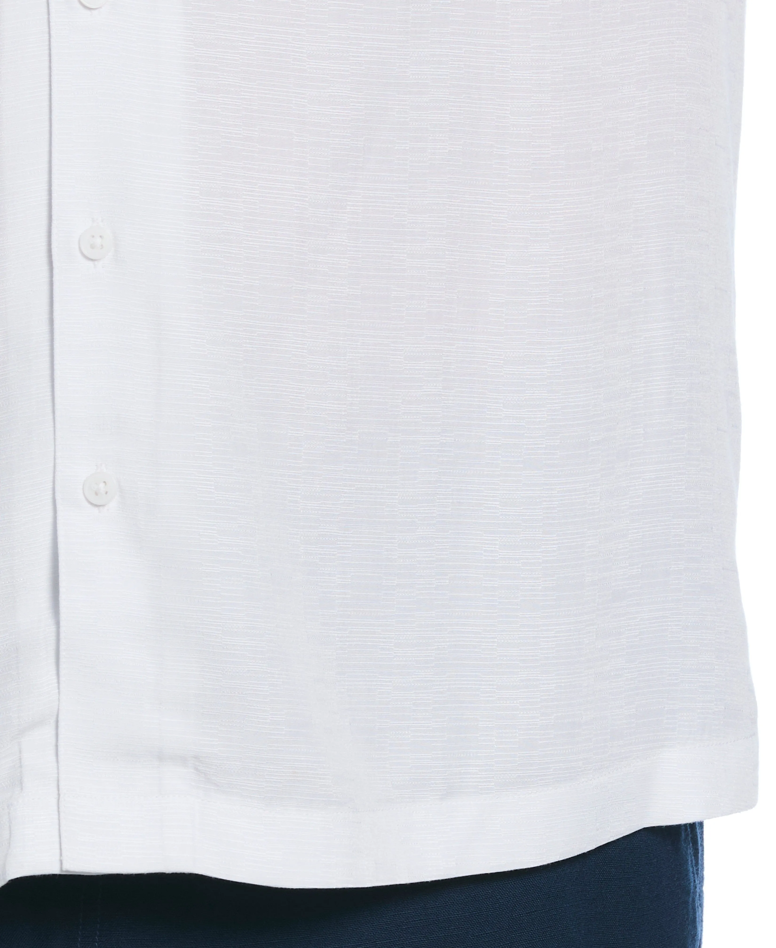 Big & Tall Solid Textured Cuban Collar Shirt
