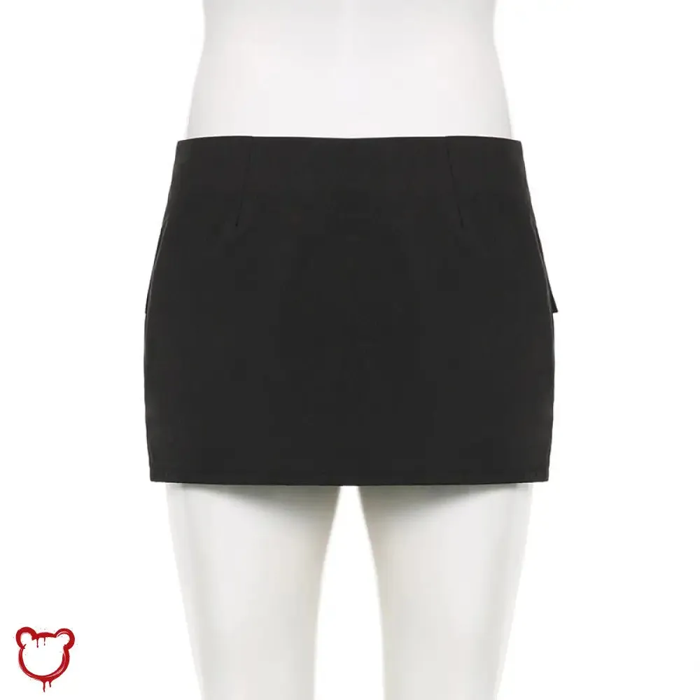Black Goth Miniskirt Revamped'